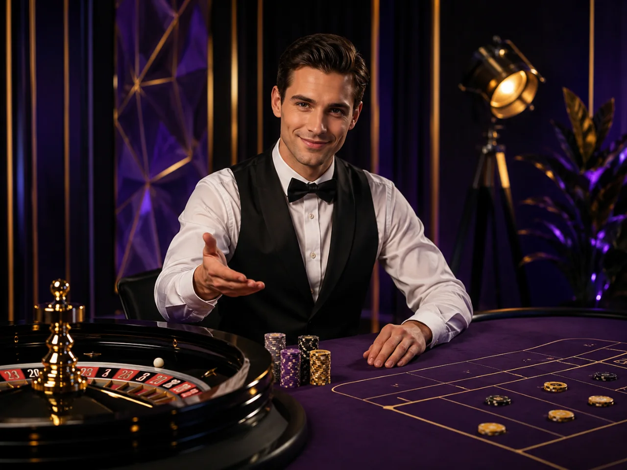 Stelario Live Casino mit echtem Croupier am Roulettetisch